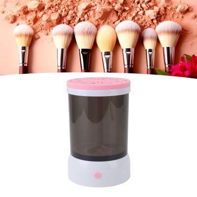 BHFFTHK Electric Makeup Brush Cleaner Machine,Automatic Cosmetic Brush Cleaner Fast Brush Cleaning Makeup Brush Wife,Girlfriend(Pink)