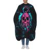 YSYZSDS Skull Graphic Salon Barber Cape - Professional Hair Cutting Cape With Adjustable Snap Closure-Haircut Apron 55''X66'', Black-f view 2