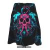 YSYZSDS Skull Graphic Salon Barber Cape - Professional Hair Cutting Cape With Adjustable Snap Closure-Haircut Apron 55''X66'', Black-f view 3