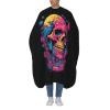 YSYZSDS Skull Graphic Salon Barber Cape - Professional Hairdressing Waterproof Hair Cutting Cape With Adjustable Snap Closure-Haircut Apron For Hair Stylist And Home Use-55''X66'', Black-i view 2