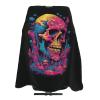 YSYZSDS Skull Graphic Salon Barber Cape - Professional Hairdressing Waterproof Hair Cutting Cape With Adjustable Snap Closure-Haircut Apron For Hair Stylist And Home Use-55''X66'', Black-i view 3