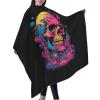 YSYZSDS Skull Graphic Salon Barber Cape - Professional Hairdressing Waterproof Hair Cutting Cape With Adjustable Snap Closure-Haircut Apron For Hair Stylist And Home Use-55''X66'', Black-i view 4