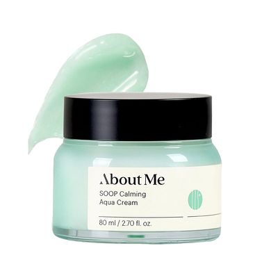 Soop Calming Aqua Cream - Intense Moisturizing Face Cream for Dry and Sensitive Skin, 100 Hours Of Lasting Hydration (80ml/2.7oz)
