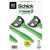 Schick Xtreme 3 Sensitive Disposable Razors with Aloe for Men, 20 ct., Green view 1