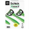 Schick Xtreme 3 Sensitive Disposable Razors with Aloe for Men, 20 ct., Green view 2