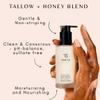 Tallow Honey Cleansing Milk- Gentle Hydrating face wash for sensitive skin -Non stripping | Moisturizing with grassfed beef Tallow, Organic Raw Honey, Argan oil & Castor Oil, Apple Cider Vinegar. view 4