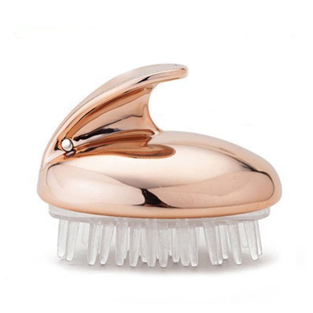2 Pack Hair Scalp Massager Shampoo Brush and Adult Flexible Exfoliator Healthy Hair Scalp Massager Hair Growth Scalp Scrubber for Bath (Rose Gold)