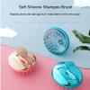 2 Pack Hair Scalp Massager Shampoo Brush and Adult Flexible Exfoliator Healthy Hair Scalp Massager Hair Growth Scalp Scrubber for Bath (Rose Gold) view 2