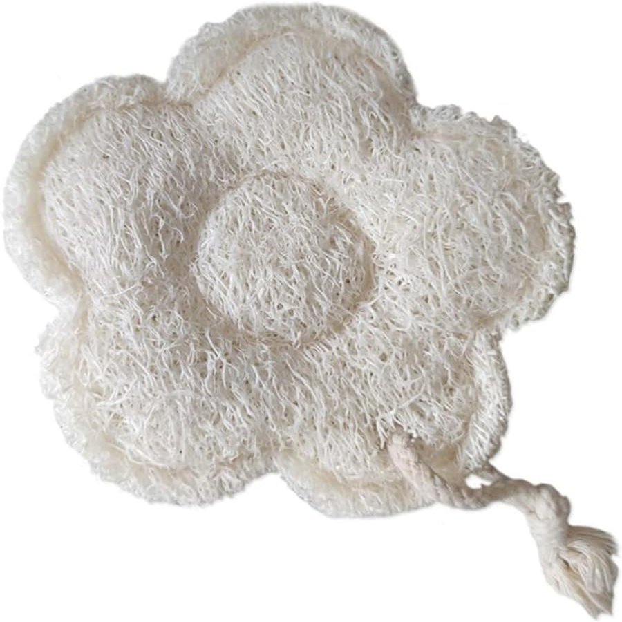 APXMMVW Natural loofah Pulp, Organic Shower loofah Pulp, Shower Body Scrubber for Removing Dead Skin, Non bleachable, Environmentally Friendly Skincare, Gray
