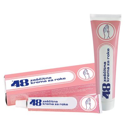 48 Protective Hand Cream - Deep Hydration - Non-Sticky Working Hands Cream - Long-Lasting Protection (HAND CREAM 50 ML, 12 PCS)