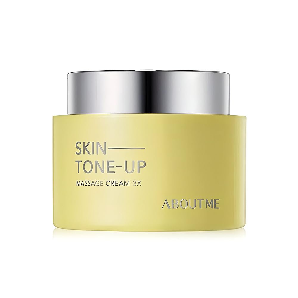 About ME Skin Tone Up Massage Cream 3X - Facial Cleansing Cream for Removing Skin Debris, Makeup Residue, Lemon & Green Cleanse Ingredients for Clear Skin (150ml/5.07oz)