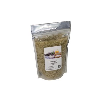 Bath Salts | 1lb Bag (16 oz.) | Sandalwood Scent | Epsom Salt | Sea Salt | Bathing | Body Care | Beauty | Relaxation | Spa | Pedicure | Manicure ((1) 1lb Bag)