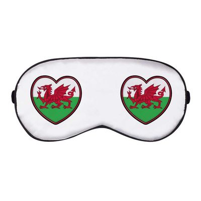 Azeeda 'Welsh Flag Heart' Sleep/Travel Eye Mask (EY00017308)
