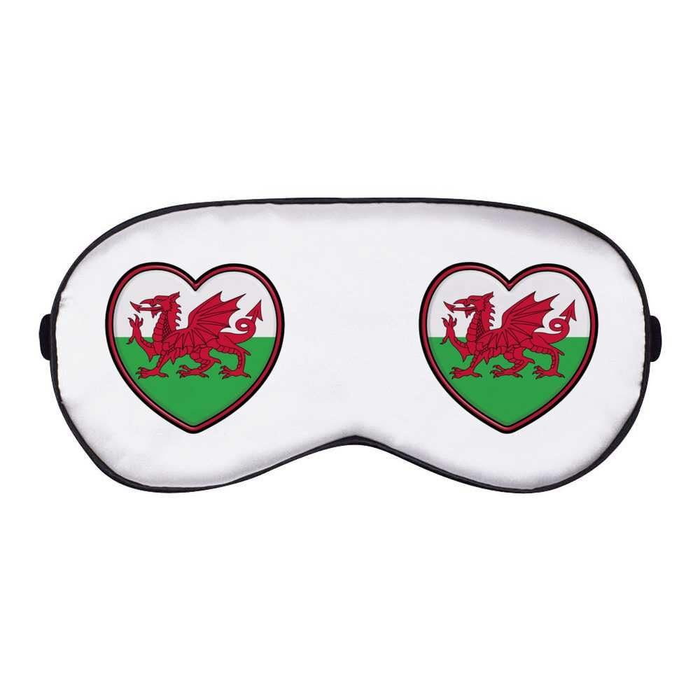 Azeeda 'Welsh Flag Heart' Sleep/Travel Eye Mask (EY00017308)