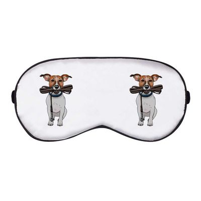 Azeeda 'Jack Russell Holding Lead' Sleep/Travel Eye Mask (EY00010662)
