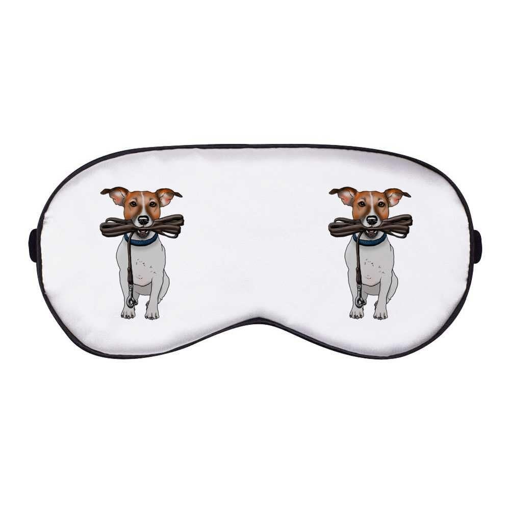 Azeeda 'Jack Russell Holding Lead' Sleep/Travel Eye Mask (EY00010662)