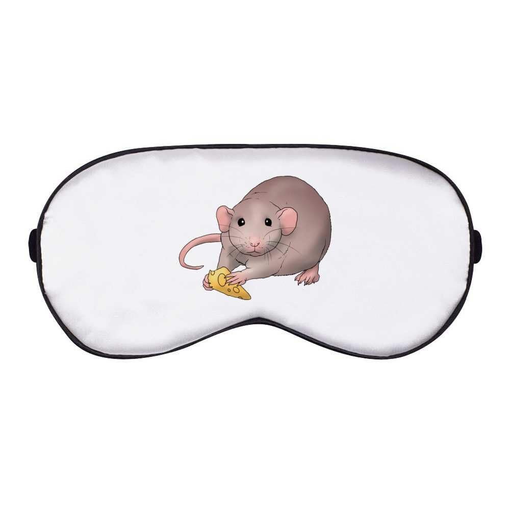 Azeeda 'Rat Eating Cheese' Sleep/Travel Eye Mask (EY00018641)