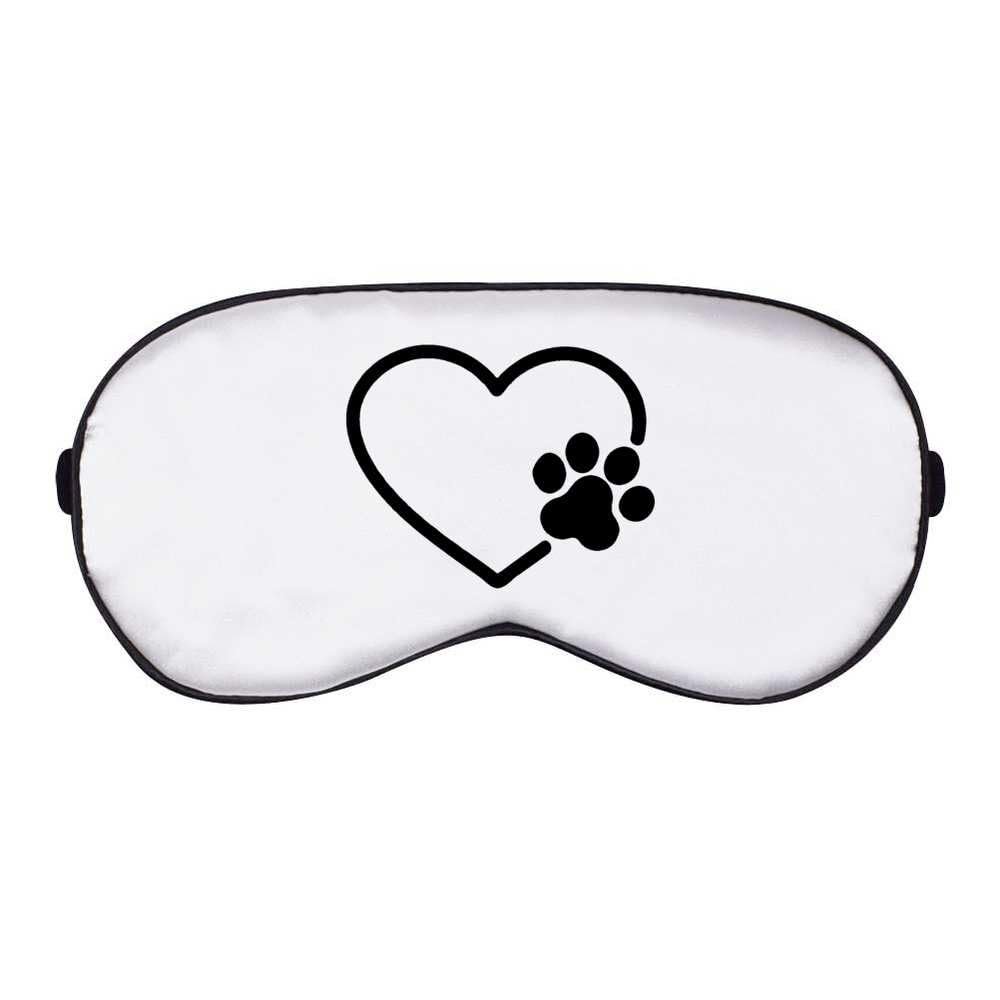 Azeeda 'Paw & Love Heart' Sleep/Travel Eye Mask (EY00015504)