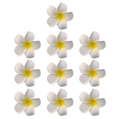 10-Pack Hawaiian Flower Hair Clip Plumeria Foam Hair Accessories For Women Girls Wedding Party Decorations Hawaiian