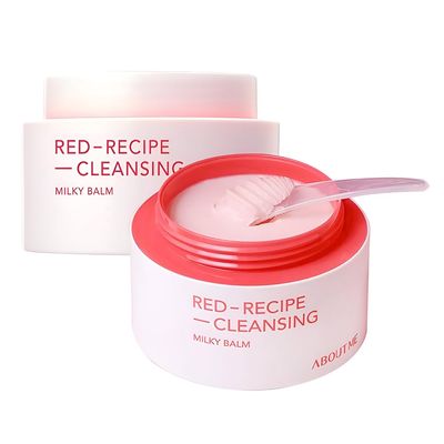 ABOUT ME Red Recipe Super Cleansing Balm - Soft Melting Milk Texture Makeup Cleansing Balm with Red Flower Complex, Red Superfoods & Milk Extract (90ml/3.04oz)