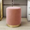 Sufeasdf Aimeryup Dressing Table Cosmetic Stool Low Round Manicure Stool Chairs with Cloth Fabrics Seat Cushion 33X40CM(Size:33X40CM,Color:G) view 2
