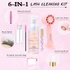 EMEDA Lash Shampoo Kit 2.02 fl oz Lash Cleaning Kit with Rechargeable Fan Dryer/Brush/Rinse Bottle, Oil-free Cleanser Wash for Extensions & Clusters & Natural Eyelashes, Cleaner for Eyelash Care view 2