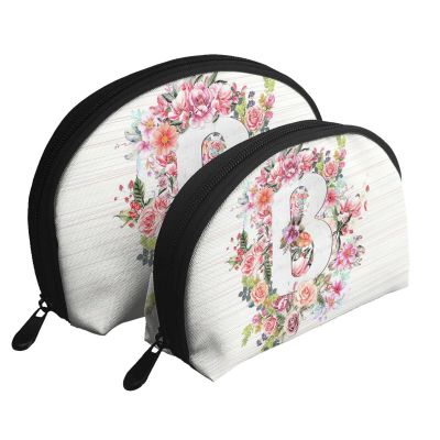 Xsovgoi Initial B Shell Shapes Portable Makeup Bag Multi-Function Cosmetic Bag Storage Bag 2pcs