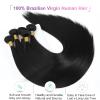 NROOEAY Straight Bundles Human Hair 26 inch 100% Unprocessed Brazilian Straight Hair Bundles 12A Retain the Intact Cuticle, Long Lifespan view 2