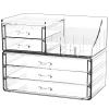 Acrylic Clear Make up Organizers And Storage for Vanity,Bathroom Skincare Organizer With 5 Drawer for Dresser,Plastic Desk Accessories Organization,Cosmetic Organizer Countertop for Beauty,Skin Care view 1