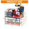 Acrylic Clear Make up Organizers And Storage for Vanity,Bathroom Skincare Organizer With 5 Drawer for Dresser,Plastic Desk Accessories Organization,Cosmetic Organizer Countertop for Beauty,Skin Care view 3