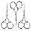 Eyebrow Scissors, Small Scissors for Hair, Eyebrows, Nose Hair, Beard, Eyelashes, Cuticle. Stainless Steel Fine Straight Tip Nose Hair Scissors -ASONTAO (3Pcs Eyebrow Scissors) view 1