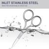 Eyebrow Scissors, Small Scissors for Hair, Eyebrows, Nose Hair, Beard, Eyelashes, Cuticle. Stainless Steel Fine Straight Tip Nose Hair Scissors -ASONTAO (3Pcs Eyebrow Scissors) view 4