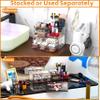 Cq acrylic Make Up Organizers for Vanity With 6 Drawers, 2 Pack Clear Drawer Organizers,Plastic Cute Desk Accessories Organization and Bathroom Organizers Storage Case Box Cube for Beauty,Skin Care view 2