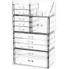 Acrylic Clear Makeup Organizer Countertop,Stackable Skincare Organizer for Vanity With 11 Drawer,Large Plastic Desk Accessories Organization,Bathroom Cosmetic Organizer Countertop for Beauty,Skin Care view 1