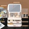 WBRSybUS Makeup Organizer with LED Mirror,Large Capacity Dust and Waterproof Cosmetic Organizer with Drawers for Cosmetic Display view 4