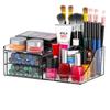 Acrylic Small Makeup Organizer with Drawers,Clear Skincare Organizer for Vanity,Dresser,Bathroom Countertop,Cute Cosmetic Organizer for Lip Gloss,Makeup Brush,Beauty,Skin Care and Cosmetic Storage view 1