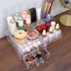 Acrylic Small Makeup Organizer with Drawers,Clear Skincare Organizer for Vanity,Dresser,Bathroom Countertop,Cute Cosmetic Organizer for Lip Gloss,Makeup Brush,Beauty,Skin Care and Cosmetic Storage view 2