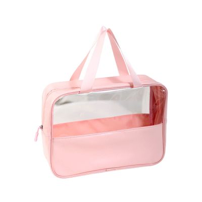 Mwting Clear Toiletries Bag Wash Bag Clear Makeup Bag Waterproof Toiletry Travel Bag With Handle Portable Cosmetic Bag Toiletry Bags For Traveling Women Small Water-resistant For Traveling Women