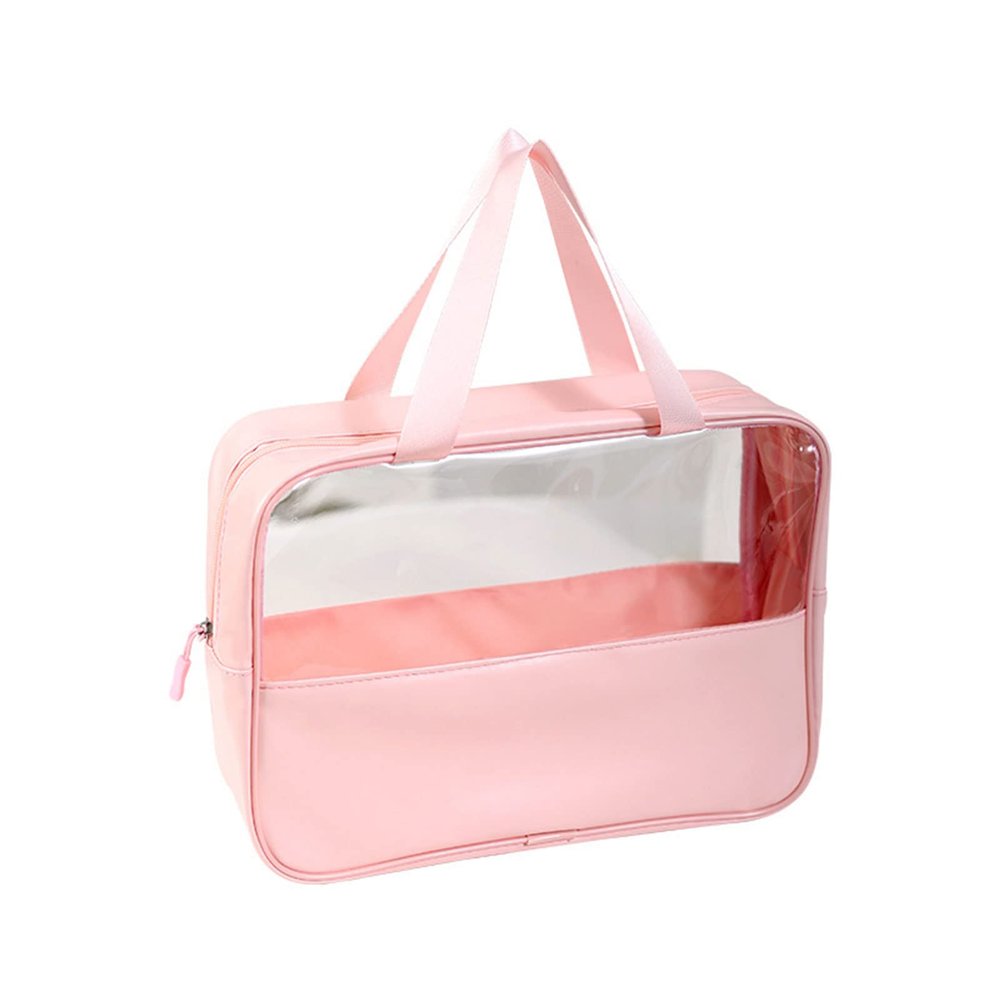 Mwting Clear Toiletries Bag Wash Bag Clear Makeup Bag Waterproof Toiletry Travel Bag With Handle Portable Cosmetic Bag Toiletry Bags For Traveling Women Small Water-resistant For Traveling Women