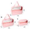Mwting Clear Toiletries Bag Wash Bag Clear Makeup Bag Waterproof Toiletry Travel Bag With Handle Portable Cosmetic Bag Toiletry Bags For Traveling Women Small Water-resistant For Traveling Women view 3