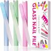 CANVALITE Glass Nail Files for Natural Nails Glass Fingernail File with Case Double Sided 180/320 Grit, Stocking Stuffers for Women Girls, Pack of 3 view 1