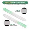 CANVALITE Glass Nail Files for Natural Nails Glass Fingernail File with Case Double Sided 180/320 Grit, Stocking Stuffers for Women Girls, Pack of 3 view 2