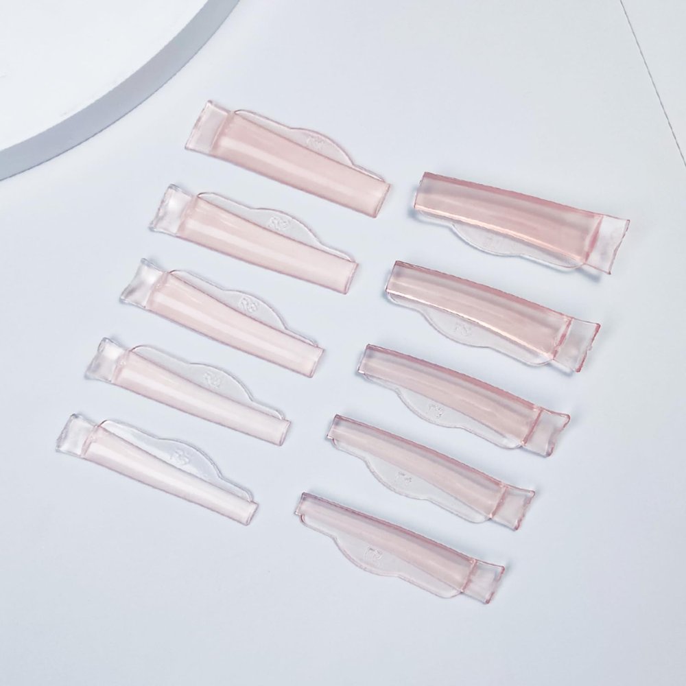 Lomansa Lash Lift Pads Silicone Shields for Lash Lamination Eyelash Lift Shields Reusable Eyelash Curling and Lifting Tools (Little Pink)