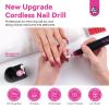 SAVILAND Electric Nail Drill Professional: 20000RPM Cordless Electric Nail File with Base Rechargeable Nail Drill for Gel Acrylic Nails Remove Polish Manicure Pedicure Salon at Home view 2