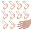 10pcs Wudu Nail Rings, Adjustable Fingernail Rings Reusable Metal Finger Nail Rings for Women Detachable Nails Jewelry Fingertip Gift Decorations for Wearing Manicure Nails(Rose Gold) view 1