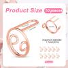 10pcs Wudu Nail Rings, Adjustable Fingernail Rings Reusable Metal Finger Nail Rings for Women Detachable Nails Jewelry Fingertip Gift Decorations for Wearing Manicure Nails(Rose Gold) view 2