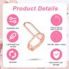 10pcs Wudu Nail Rings, Adjustable Fingernail Rings Reusable Metal Finger Nail Rings for Women Detachable Nails Jewelry Fingertip Gift Decorations for Wearing Manicure Nails(Rose Gold) view 3