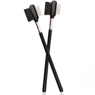 2 Pcs Eyelash Comb Metal Teeth Eyelash Separator Tool Eyelash Grooming Tool Eyebrow Brushes Eyelashes Extension Tools Eye Makeup Brush