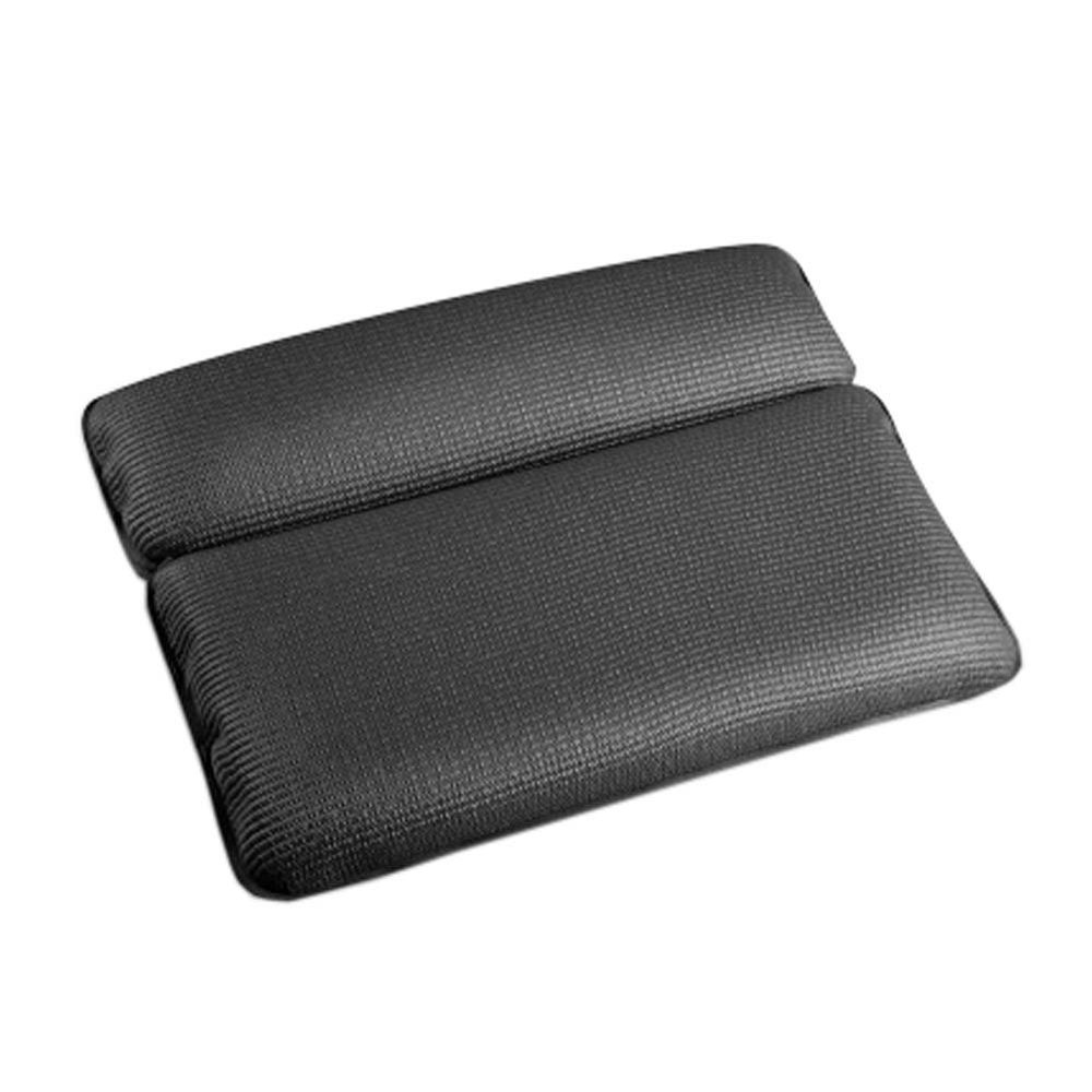 FANCYPUMPKIN Luxury Headrest Home Spa Bath Pillows with Strong Suction Cups for Bathtub/Hot Tub Back Support-Black