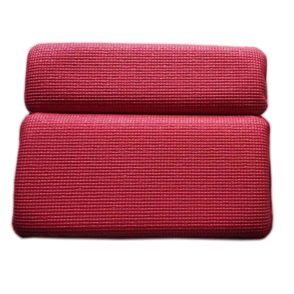FANCYPUMPKIN Luxury Headrest Home Spa Bath Pillows with Strong Suction Cups for Bathtub/Hot Tub Back Support-Red
